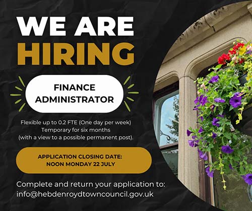 An advert for Finance Administrator. 