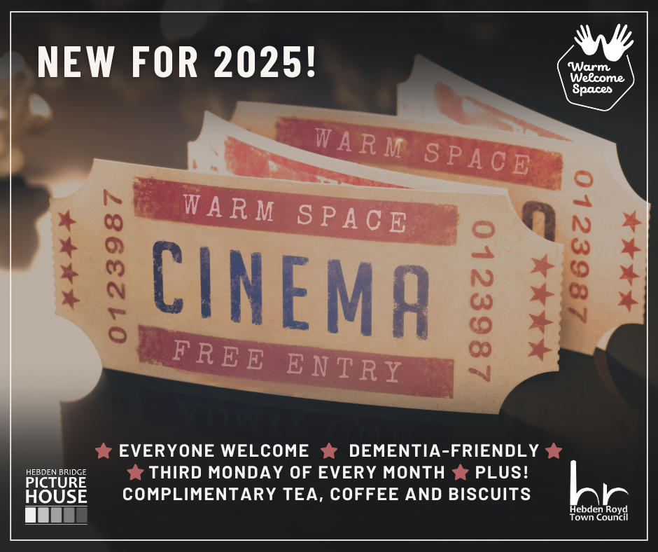 Promotional flyer for Warm Space Cinema Screenings.